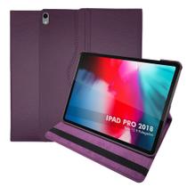 Kit Capa Ipad Pro 12.9 3ª Geração 2018 Case Couro Giratória Reforçada Acabamento Premium + Pelicula - STRONG LINE