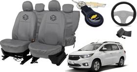 Kit Capa Luxo Couro Cinza Spin 2012-2021 + Acessório Extra