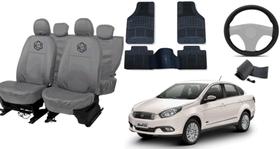 Kit Capa Luxo Grand Siena 12-21+Tapete+Volante Kit Capa Luxo Grand Siena 12-21+Tapete+Volante