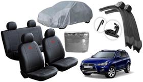 Kit Capa Luxo Outlander 2007 a 2012 + Capa de Cobertura e Limpador de Para-brisa