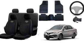 Kit Capa Luxuoso Etios 16-22 com Acessórios: Tapete e Volante