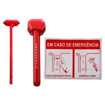 Kit Capa + Martelo + Adesivo de Emergência Van Micro Onibus