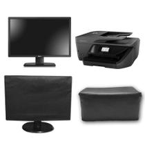 Kit Capa Monitor 20 e Capa Impressora HP6970 Impermeável