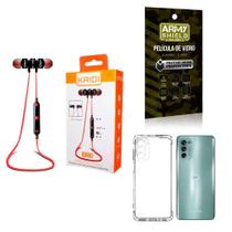 Kit Capa Motorola G62 + Fone Esportivo E Película De Vidro