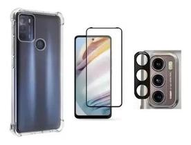 Kit Capa Motorola Moto G60 + Película 3D Vidro + Película da Câmera Moto g60