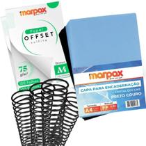 Kit Capa Offset A4 75g + Capa Couro e Cristal Eco Line Kit Capa Offset A4 75g + Capa Couro e Cristal Eco Line