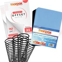 Kit Capa Offset A4 90g + Capa Couro e Cristal Line + Espiral Kit Capa Offset A4 90g + Capa Couro e Cristal Line + Espiral