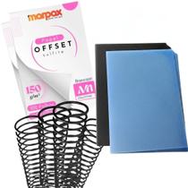Kit Capa Offset A4 + Capa Couro e Cristal Eco Line + Espiral Kit Capa Offset A4 + Capa Couro e Cristal Eco Line + Espiral