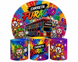 Kit Capa Painel Redondo Capa Trio Cilindros Tema Carreta Furacão Lançamento 2026