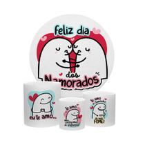 Kit Capa Painel Sublimado + 3 Capas De Cilindro - Dia dos Namorados