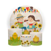 Kit Capa Painel Sublimado + 3 Capas De Cilindro - Festa Junina