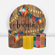 Kit Capa Painel Sublimado + 3 Capas De Cilindro - Festa Junina