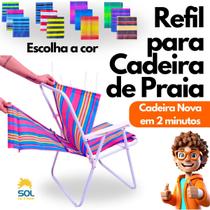 Kit Capa Pano Refil de Cadeira de Praia com Abraçadeira Troca Fácil e Rápida Suporta 120kg