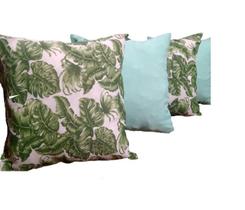 Kit Capa Para Almofada Floral Gorgurinho Verde 4 Peças