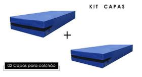 Kit Capa para Colchão Casal + Capa para Colchão Solteiro Impermeável - 100% Poliéster