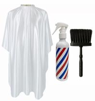 Kit Capa Para Cortar Cabelo Com Borrifador Pole e Espanador