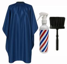 Kit Capa Para Cortar Cabelo Com Borrifador Pole e Espanador
