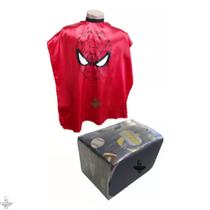 Kit Capa Para Corte Infantil Super Heróis + Assento de Elevação