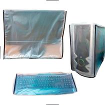 Kit Capa Para Gabinete CPU Teclado Monitor Full HD 20 21 22 Resistente a Poeira Líquidos Impermeável