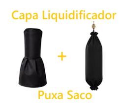 Kit capa para liquidificador e puxa saco cozinha organizada