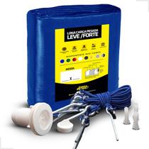 Kit Capa para Piscina 10 em 1 Proteção Azul 300 Micras 5x8 / 8x5