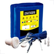 Kit Capa para Piscina 10 em 1 Proteção Azul 300 Micras 8x10 / 10x8 Kit Capa para Piscina 10 em 1 Proteção Azul 300 Micras 8x10 / 10x8