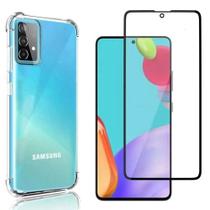Kit Capa Para Samsung Galaxy A52 Anti Impacto Transparente + Película 3D De Vidro Temperado Kit Capa Para Samsung Galaxy A52 Anti Impacto Transparente + Película 3D De Vidro Temperado