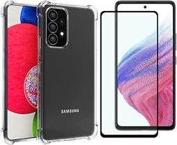 Kit Capa Para Samsung Galaxy A53 Anti Impacto Transparente + Película 3D De Vidro Temperado