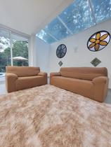 Kit Capa Para Sofá 02 E 03 Lugares Favorita Malha Coladinha