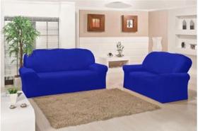 Kit capa para sofá 2 e 3 lugares ( lisa / coladinha ) malha gel - excelente qualidade - ENXOVAIS FANTI