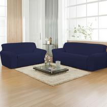 Kit Capa Para Sofá 2 e 3 lugares Malha Canelada