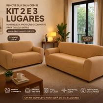 Kit Capa Para Sofa 2 e 3 Lugares Malha Gel