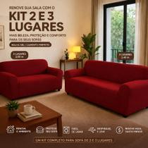 Kit Capa Para Sofa 2 e 3 Lugares Malha Gel