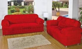 Kit Capa Para Sofá 2,3 Lugares Malha Gel Reforçada Vermelho