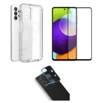 Kit Capa + Pel Vidro 3D Tela Toda + Pel Lente p/ Galaxy A52