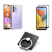 Kit Capa + Película 3D + Suporte Anel para Samsung Galaxy A32 4G Kit Capa + Película 3D + Suporte Anel para Samsung Galaxy A32 4G