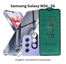 Kit Capa + Película 9D de Cerâmica + Película de Cãmera para Samsung Galaxy M34 5G Kit Capa + Película 9D de Cerâmica + Película de Cãmera para Samsung Galaxy M34 5G