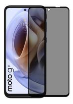 Kit Capa + Película de Privacidade 3D Celular Motorola Moto G31 XT2173 6.4