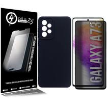 Kit Capa + Película De Privacidade Preta 3d P/ Galaxy A73 A736 6.7 - Cell In Power25