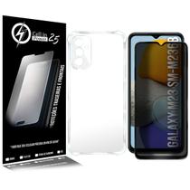 Kit Capa + Película De Privacidade Preta 3d P/ Galaxy M23 M236 6.6 - Cell In Power25