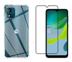 Kit Capa + Película Fosca 9D Cerâmica para Motorola Moto E13