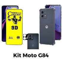 Kit Capa + Película Fosca + Película de Câmera para Motorola Moto G84