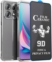Kit Capa + Película Fosca Privacidade + Fone de Ouvido para Moto Edge 50 Kit Capa + Película Fosca Privacidade + Fone de Ouvido para Moto Edge 50