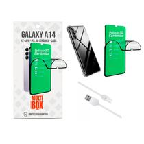 Kit Capa + Película Nano Cerâmica + Cabo USB Tipo C Samsung Galaxy A14