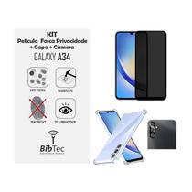 Kit Capa + Película Privativa Fosca + Película Câmera Samsung Galaxy A34