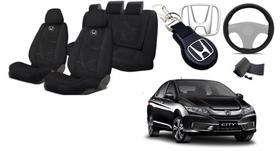 Kit Capa Personalizada Bancos City 16-19 + Volante + Chaveiro