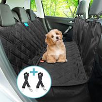 Kit Capa Pet Protetora de Banco Traseiro Impermeável + 2 Cinto de Segurança Carro Guia Adaptador Encaixe Universal Kit Capa Pet Protetora de Banco Traseiro Impermeável + 2 Cinto de Segurança Carro Guia Adaptador Encaixe Universal