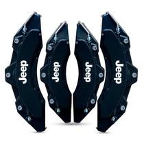 Kit Capa Pinça De Freio Universal Preta Para Jeep + Cola 50G