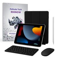 Kit Capa Preta com suporte de caneta para iPad 9ª 8ª e 7ª geração + Película Vidro + Caneta Precision + Teclado e Mouse Kit Capa Preta com suporte de caneta para iPad 9ª 8ª e 7ª geração + Película Vidro + Caneta Precision + Teclado e Mouse