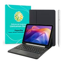 Kit Capa Preta Noir Luxe para Xiaomi Redmi Pad 2 + Teclado TouchPad + Smart Pencil + Película Paperlike